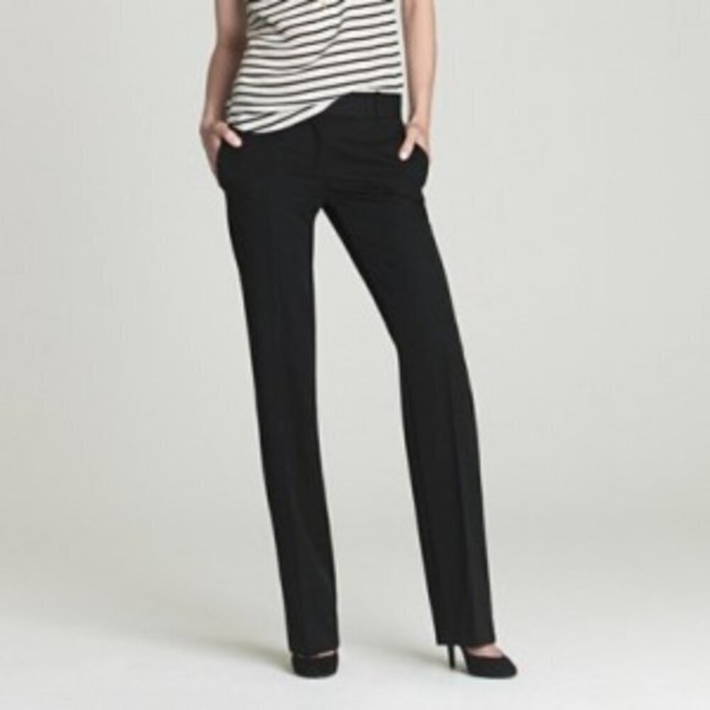 Jcrew 1035 Women's Black Italian Wool Tollegno pants, Excellent condition, sz 8
